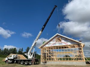 Garage under construction