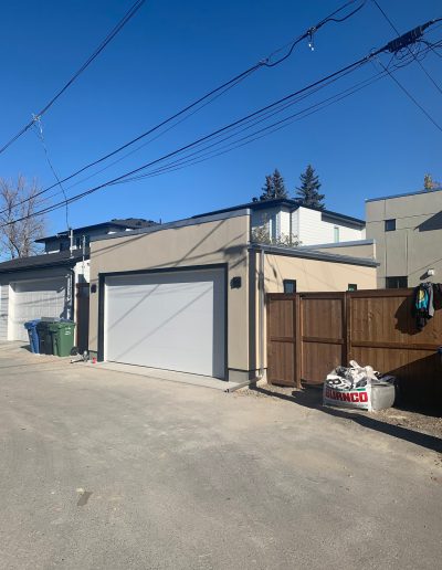 Front of garage