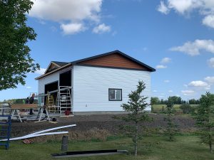 Garage under construction