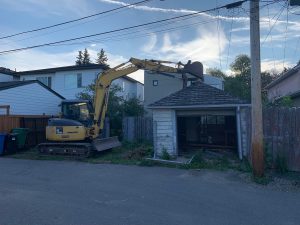 Garage under construction